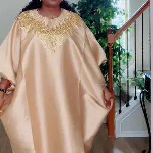 Mikado Boubou Women's Wear Clothes Costume in Gold Color No Specific Attributes or Features Mentioned