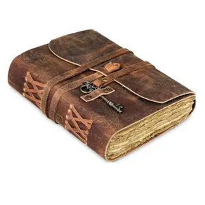 Vintage Leather Journal Handmade Notebook Lined Pages Travel Diary Gift  240 Pages 7 x 5