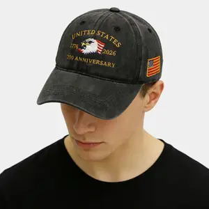 250th Anniversary Hat Eagle and Liberty Commemorative Cap Cross-Border American Baseball Cap Embroidered Baseball Cap