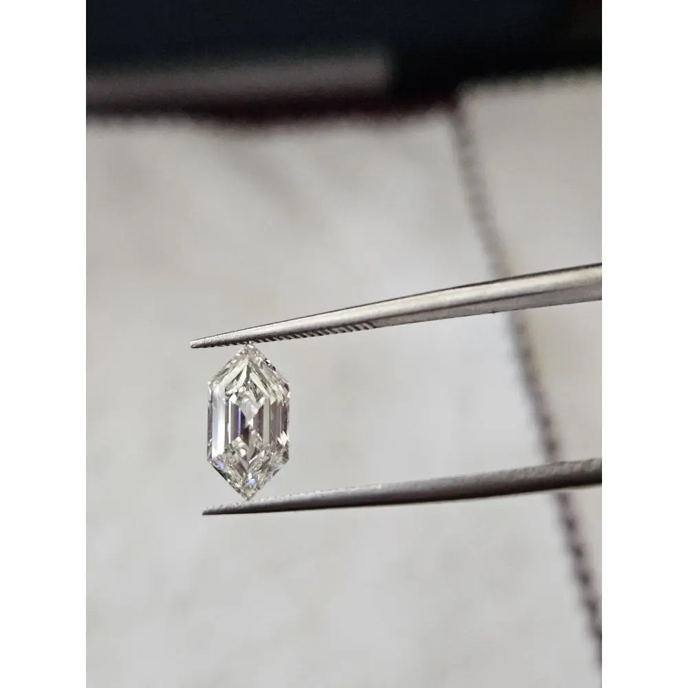 1.25ct F VVS2 Dutch Marquise Elongated Hexagonal Step Cut 10.43x5.25x3.32mm Lab Grown Diamond with Excellent Polish and Symmetry