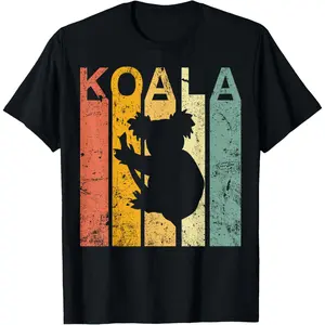 100% Cotton Retro Vintage Koala T-Shirt Cute Koala Bear T-Shirt T-Shirt