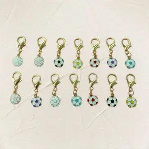 5-piece football keychain set