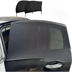 Car Rear Window Screens for Side Windows, 2 Pack Side Window Sun Shades,Stretchy Mosquito Net Cover Fit Cars SUVs - Up to 36.22”x55.1”