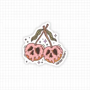 Spooky Poison Cherries Sticker | Waterproof