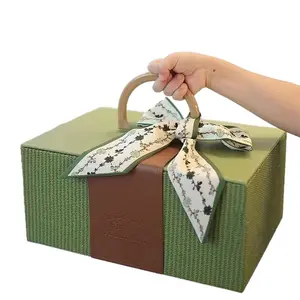 Pink Luxury Gift Box - Elegant Bridesmaid Proposal Box with Silk Scarf Handle