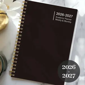 2026-2027 School Year Planner Notebook, Transparent Cover, Weekly Monthly Spiral Binding, Schedule Management Journal