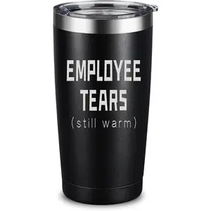 Employee Tears - Bosses Day Christmas Gifts for Boss from Employees - Best Gift Ideas for World Best Boss Ever, Assistant, Men, Birthday, Principal, Office 20 OZ Stainless Steel Tumbler