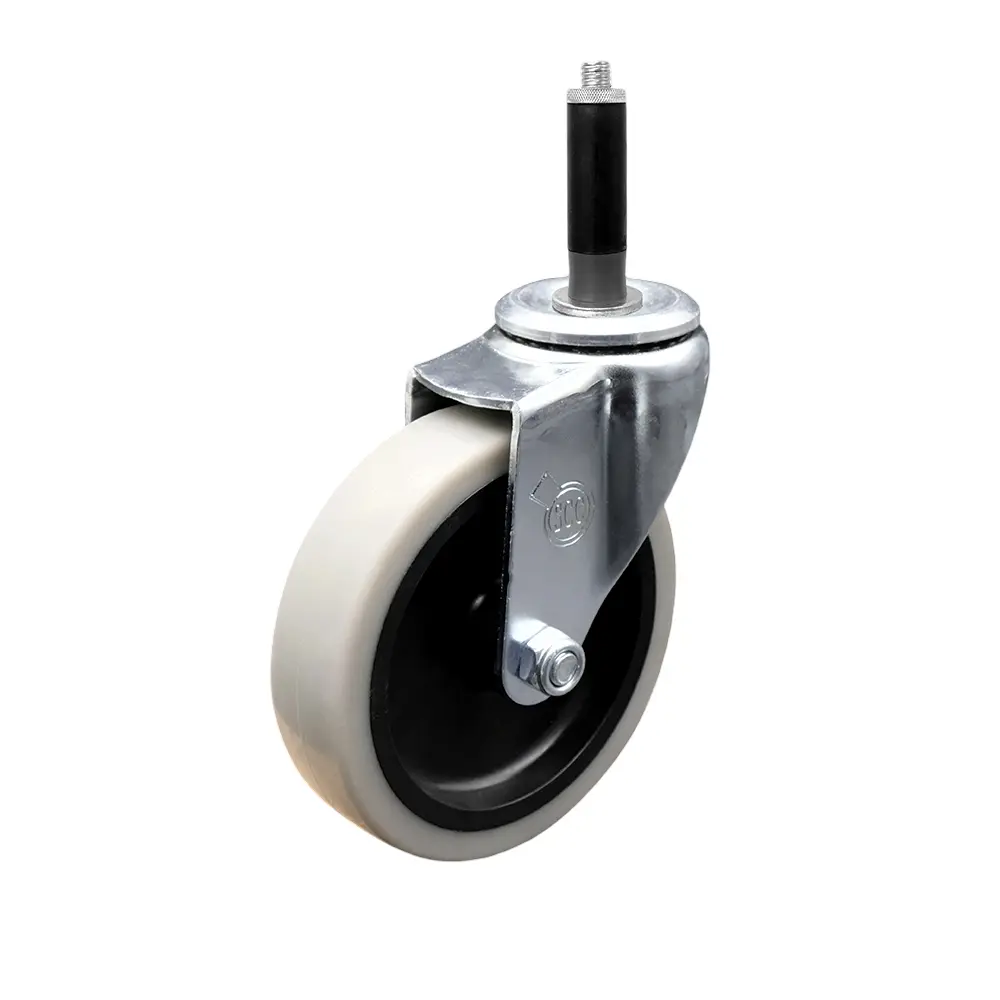 Service Caster SCC-EX05S410-TPRS-34 4 in. Swivel Thermoplastic Rubber Caster Wheel & 0.75 in. Expanding Adapter Stem Caster