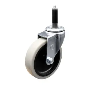 Service Caster SCC-EX05S410-TPRS-34 4 in. Swivel Thermoplastic Rubber Caster Wheel & 0.75 in. Expanding Adapter Stem Caster