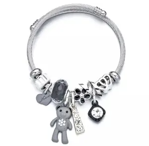 Adjustable Silver Cuff Bracelet-Expandable Wire Bracelet