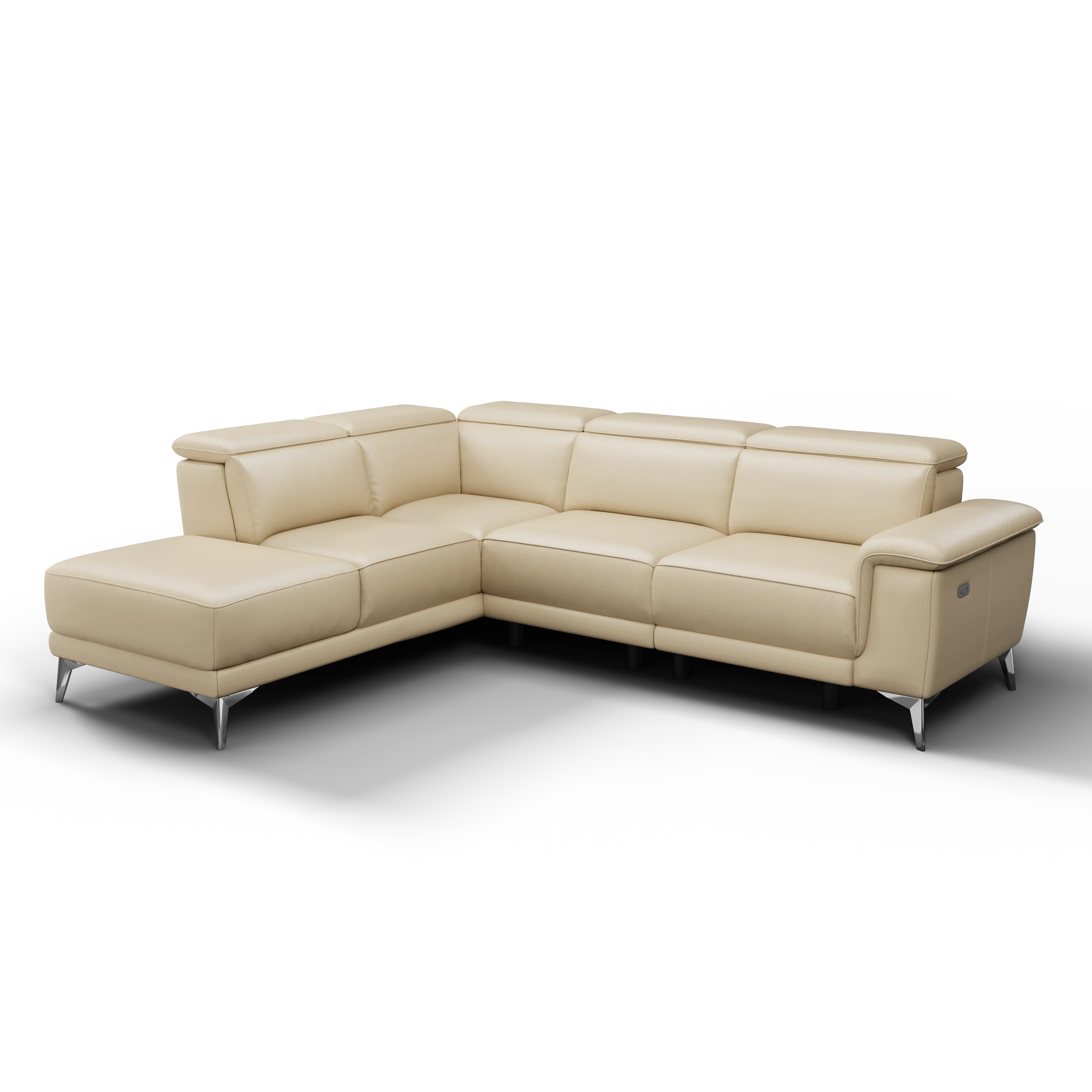 Pista Leather Reclining Sectional Sofa