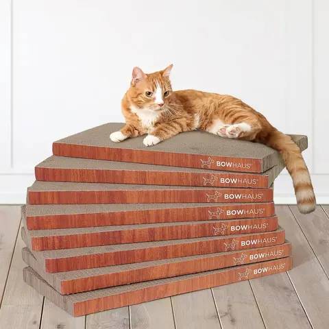 BOWHAUS Cat Scratcher Lounger, Reversible Scratcher, Durable & Long-Lasting, Large Cat Scratching Pad, Cat Scratching Board, Scratch Pad for Indoor Cats