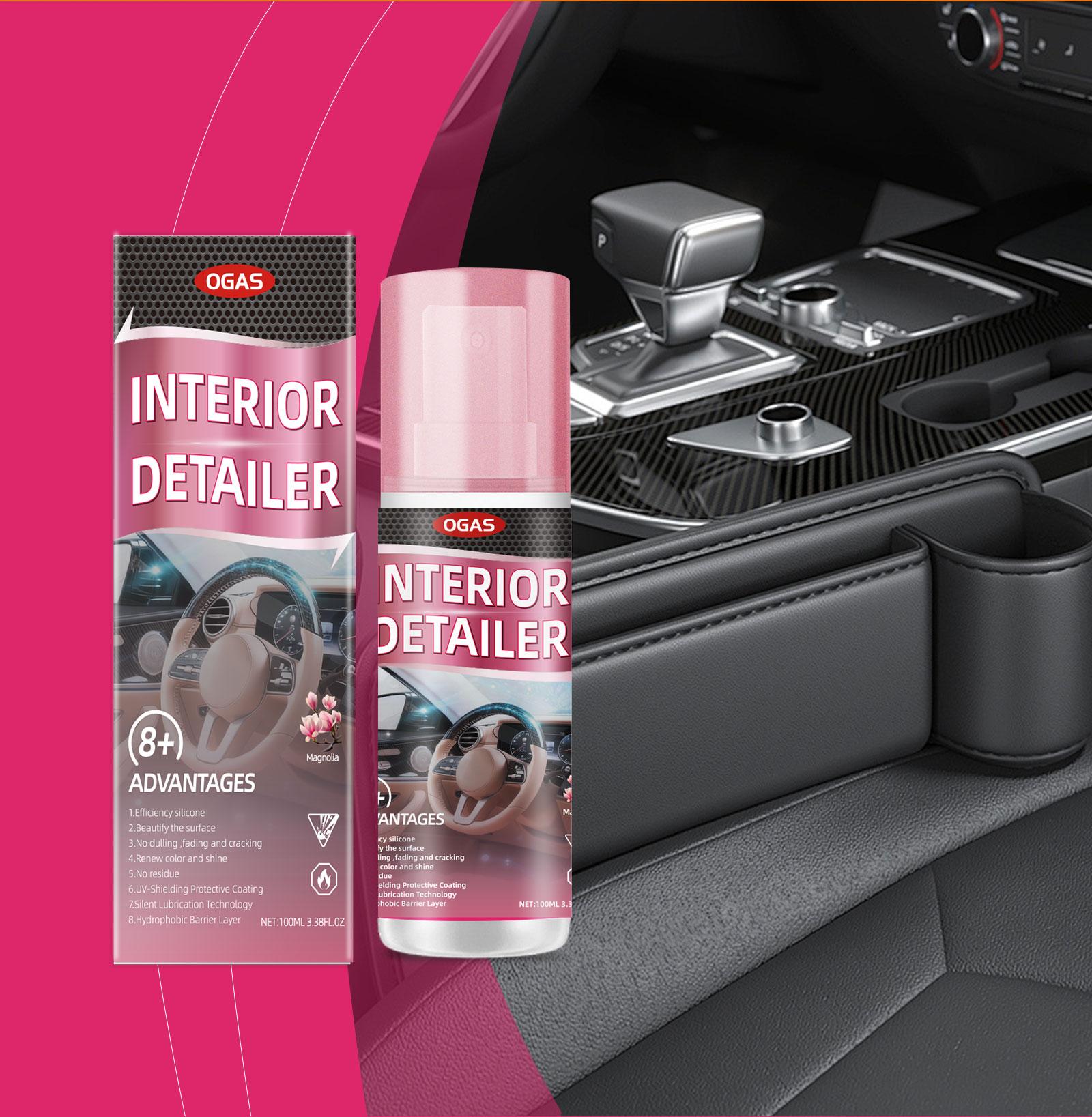 Interior Car Cleaner & Polishing - Repels Dust & Staining, Restores & Protects Plastic, Vinyl, Leather, Dashboard - UV Guard, Anti-Aging, Exterior & Interior Car Detailer Spray