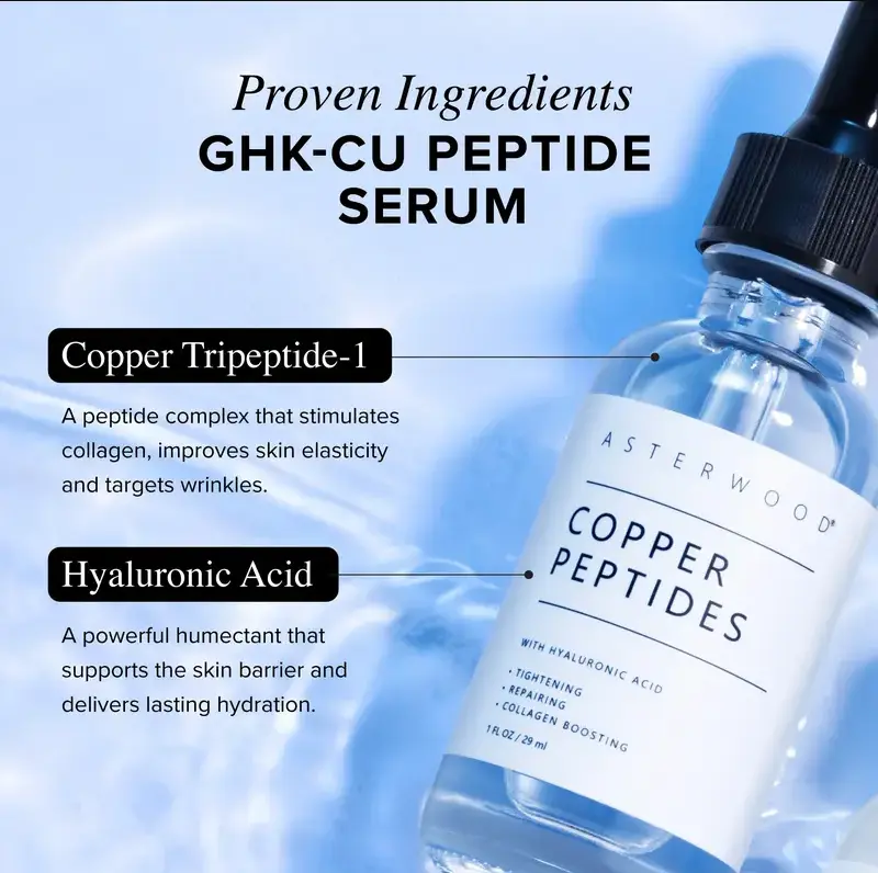 GHK Cu Peptide Serum, Copper Peptide Serum with Hyaluronic Acid for Skin Tightening, Collagen Boosting & Deep Hydration, Advanced Topical Anti-Aging Facial Serum - TikTok Shop GHK Cu Peptide Serum, Copper Peptide Serum with Hyaluronic Acid for Skin Tightening, Collagen Boosting & Deep Hydration, Advanced Topical Anti-Aging Facial Serum - TikTok Shop