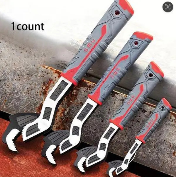 Multifunctional Self-locking Wrench, 6, 8, 10, 12 Inch Multi-model Pipe Flexible Wrench, Quick-Opening for Water Heating Pipes, Plumbing Repair Wrench, Adjustable Pipe Wrench, Pipe Wrench Set