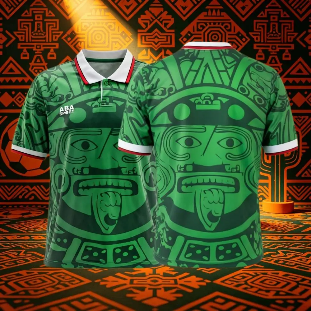 1998 Mexico National Team Home Green Short Sleeve Retro Soccer Jersey Breathable
