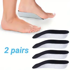 2 Pairs Height-Increasing Insoles - Ergonomic Arch Support with Arch Compression, No Foot & Pressure, Breathable Foam Material for All-Day Comfort