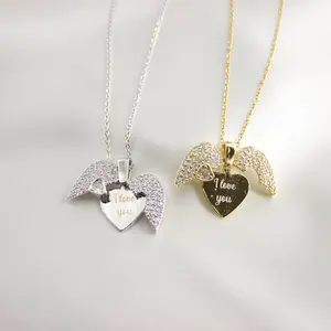Custom Engraved Heart Date Necklace in Gold & Silver with Personalized Engraving for Anniversaries Birthdays Weddings Handwriting Option