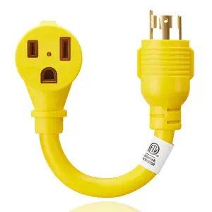 Generator to Welder Adapter Cord L14-30P to 6-50R, 4 Prong Twist-Locking Male Plug to 3 Prong Female Receptacle, 30 amp to 50 amp Adapter for Generators,Welding