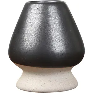 Matcha Tea Whisk Holder, 1Pc Chasen Stand, Ceramic Holder Chasen Stand fit for Traditional Japanese Tea Matcha Set Accessories (Black)