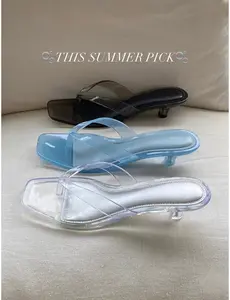 Crystal Jelly Heel Sandals