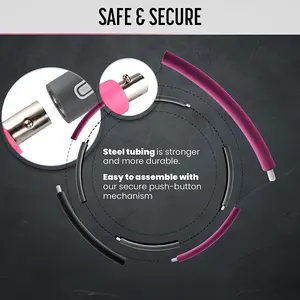 Suitable for Adults Use Hula Hoops High Quality Stainless Steel Material 2 Pounds Hula Hoops Pink Black