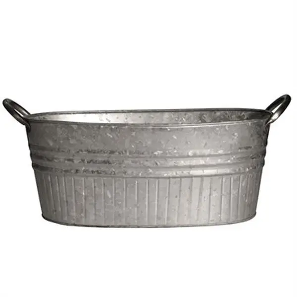Robert Allen 211998 12 in. Galvanized Tub Planter
