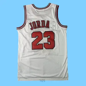 stitched Men's Classic-Design Sleeveless Basketball Jerseys White shirt 1997-98