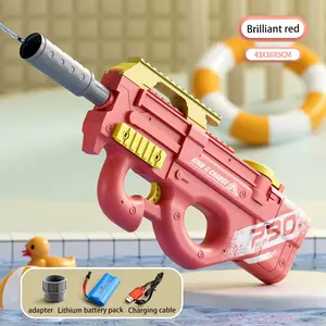 Electric Water Toys - Powerful Water Soaker With External Water Bottle Connection - Up To 20 FT Long Range Automatic Toy For Kids & Adults - Perfect For Outdoor Water Pool Games