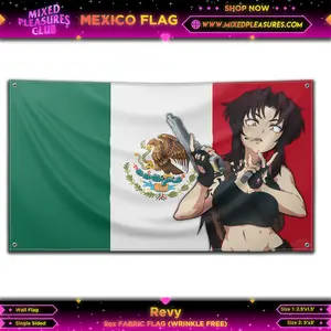 Black Lagoon Revy Mexico Fabric Anime Wall Flag