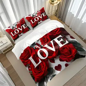 High-Definition Digital Print Bedding Set, Includes 3 Pieces, Soft and Comfortable Home Bedroom Essentials, One Size Fits All, Soft Bedding Sets