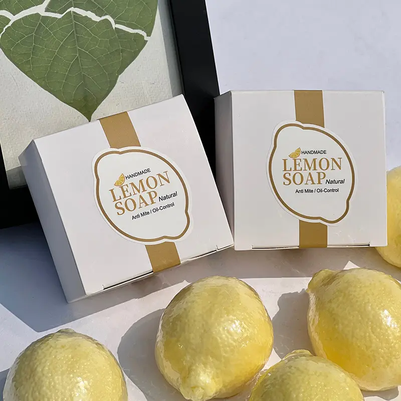 Handmade Lemon Tea Tree Soap (3-Pack) - Antibacterial Facial Cleanser & Body Care Products, Foaming Formula with Niacinamide Brightening, Shea & Glycerin, Pore-Clearing, Blackhead Remover, Oil Control, Soothing Moisturize, Skin Repair, Back Acne Treatment