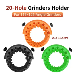 Anti-Stripping Angle Grinder Drill Bit Sharpener 2-13mm 20 Holes with Metal Thread Inserts Fit 115/125 Grinders Renew Old Bits Power Tools
