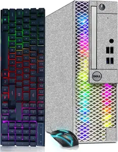 Dell RGB Gaming Desktop Computer, Intel Quad Core I5-6500 up to 3.6GHz, Radeon RX 550 4G, 16GB DDR4, 1TB SSD, RGB Keyboard & Mouse, 600M WiFi & Bluetooth, Win 11 Pro (Renewed)