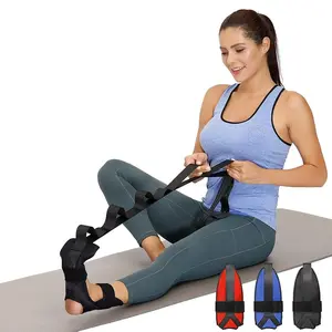 Foot and Calf Stretcher-Stretching Strap For Plantar Fasciitis, Heel Spurs, Foot Drop, Achilles Tendonitis & Hamstring. Yoga Foot & Leg Stretch Strap. (Black)