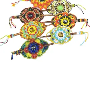 Colorful Beaded Hair Clip Handcrafted with Vibrant Beads and Floral Design for Stylish Hair Accessory