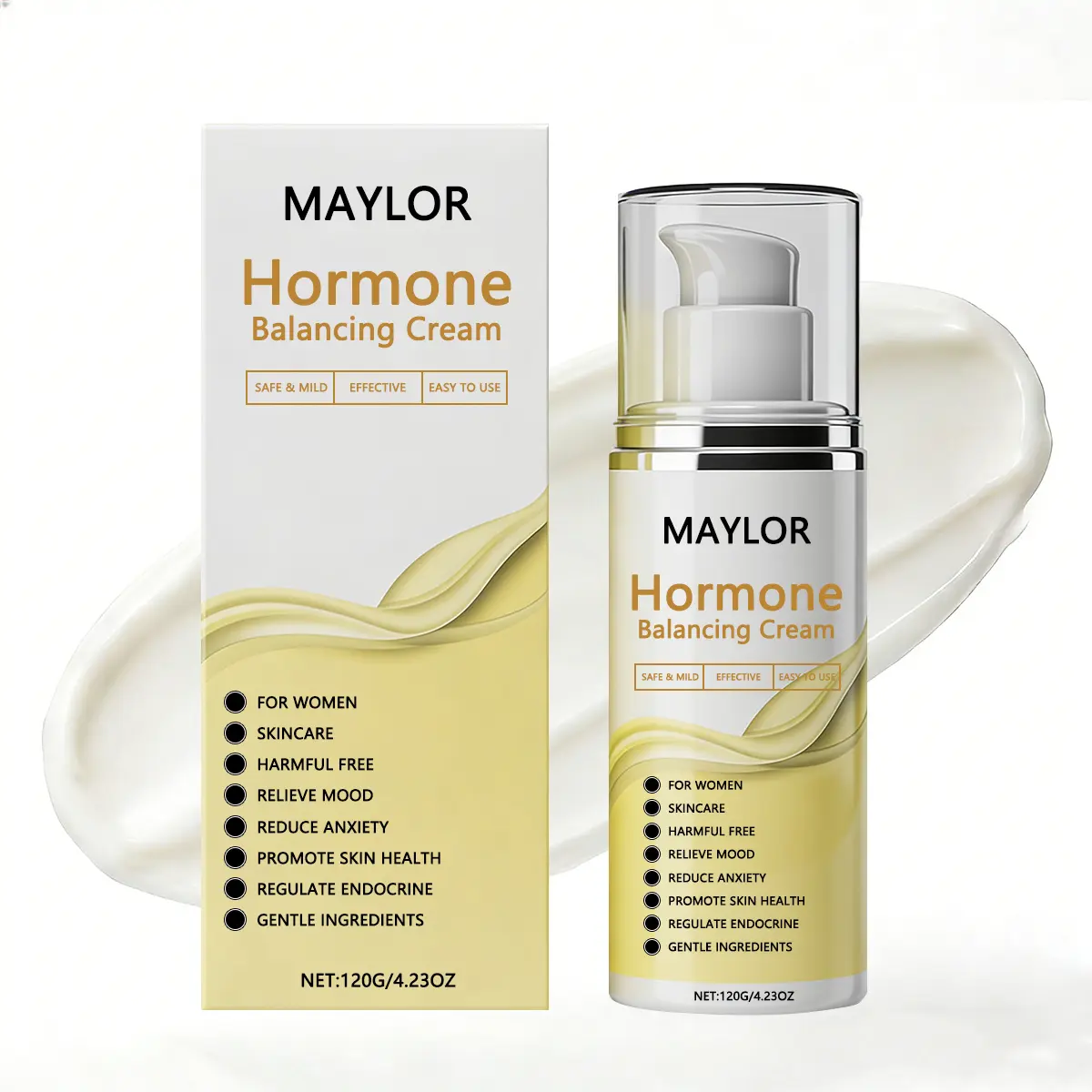 Hormone Balance Cream with Bioidentical-Micronized Formula - Daily Gentle Honey Mint Moisturizer for Menopause, Menstrual Comfort, 1 Pc, 24-Month Shelf Life, Hydrates All Adult Skin Types, Boosts Moisture, Adults, All Skin Types