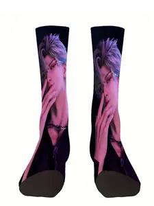 Love and Deepspace Sylus style socks, medium tube height, shock absorption, non-slip, thickened, suitable for outdoor activities, basketball, football, cycling, mountaineering, printed socks, couple socks, exquisite patterns, holiday gifts