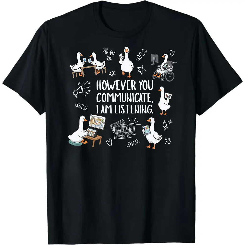 Sped Teacher Goose Shirt Inclusion AAC Communications Shirt SLP Therapist Tee Special Education Educator Tshirt BCBA Shirt