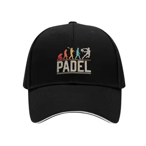 Padel Court Essential Hat - Sports Lover Retro Style Cap，Streetwear Curved Brim Sports Cap，Minimalist Padel Cap - Cool Sports Casual Dad Hat,hats for men,hats for women,black cap baseball outdoorfun