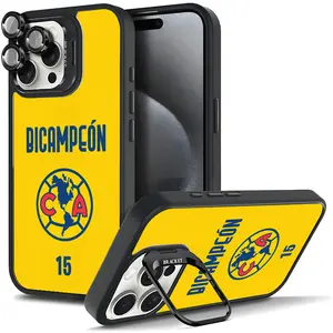 Club América Bicampeón 15 Champion Protective Phone Case For Samsung iphone 17/AIR 16 15 14 13 12 11 PRO PLUS MAX COOL Fashionable Tough Magnetic Durable Metal lens frame Film Bracket Stand Gift Full Protection Camera Holder Phone Cases Cover 11X-L0981, A