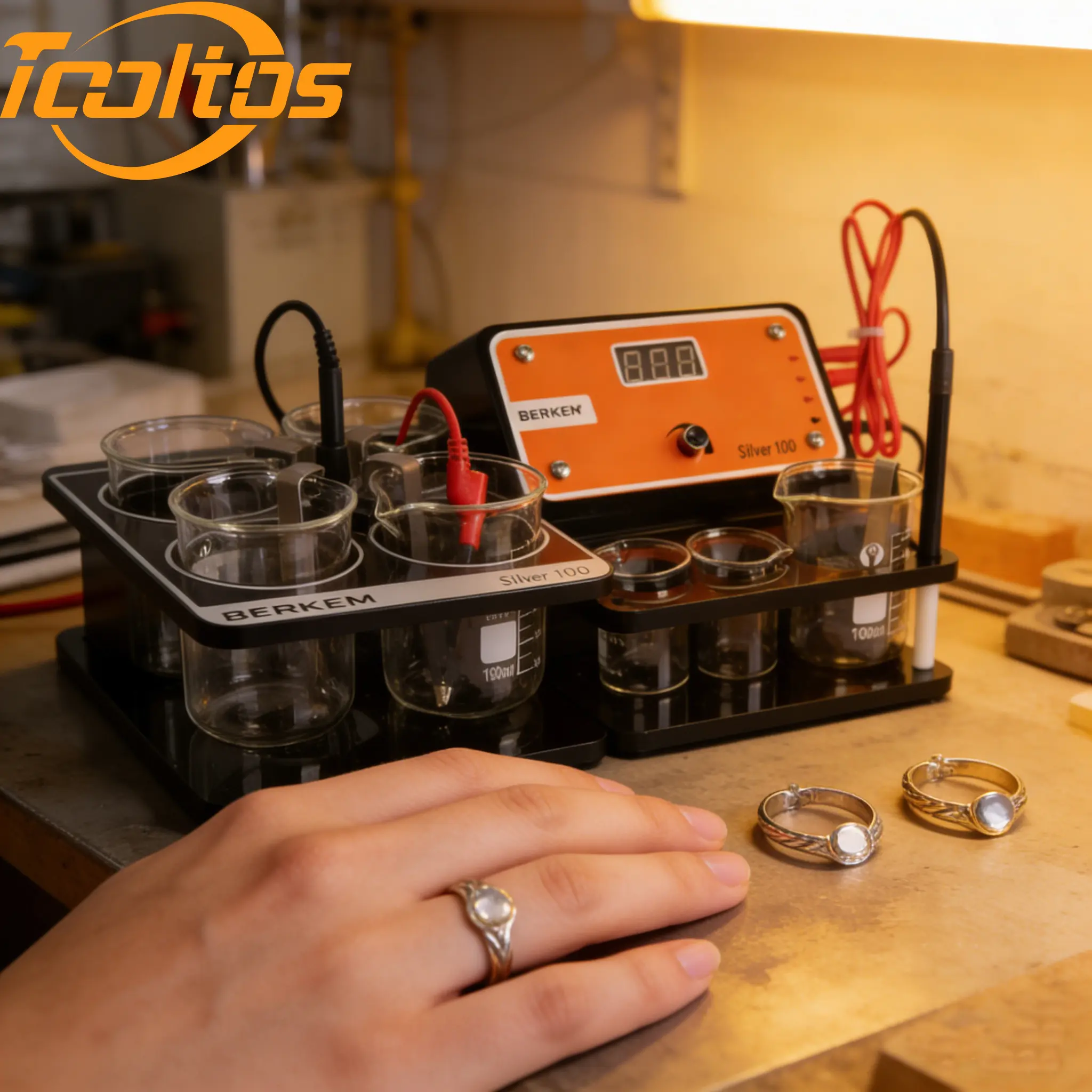 TOOLTOS Handheld Pen Electroplating Machine Tool with Handle, Portable DIY Jewelry Plating Kit for Gold Silver Copper Metal Repair, Lightweight Easy-to-Learn Specialty DIY Supply