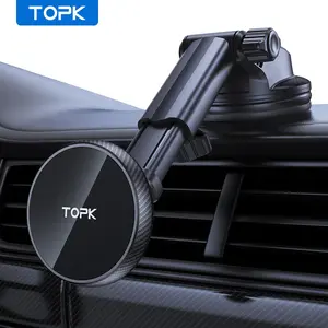 TOPK Magnetic Car Phone Holder, 1 Count Car Dashboard Phone Holder, Universal Car Interior Accessories for iPhone & All Phones, Car Phone Stand