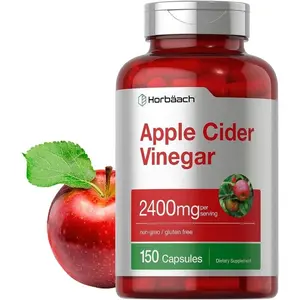 Apple Cider Vinegar Capsules | 2400mg Per Serving, 150 Count ACV Supplement Pills Edible Fitness Dietary Vitamin
