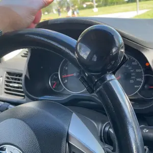 Steering Wheel Knob Spinner 2 Pieces 360 Degrees Rotation for Cars Trucks Tractors Boats Golf Carts Black & Brown Options Increase Torque Comfortable Drive - Garden