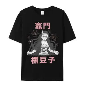 Anime Nezuko Kamado Unisex Tee Shirt, Demon Slayer Top, Manga Cosplay Gift, Japanese Anime Shirt, Cute Demon Girl Shirt Express Delivery 25723