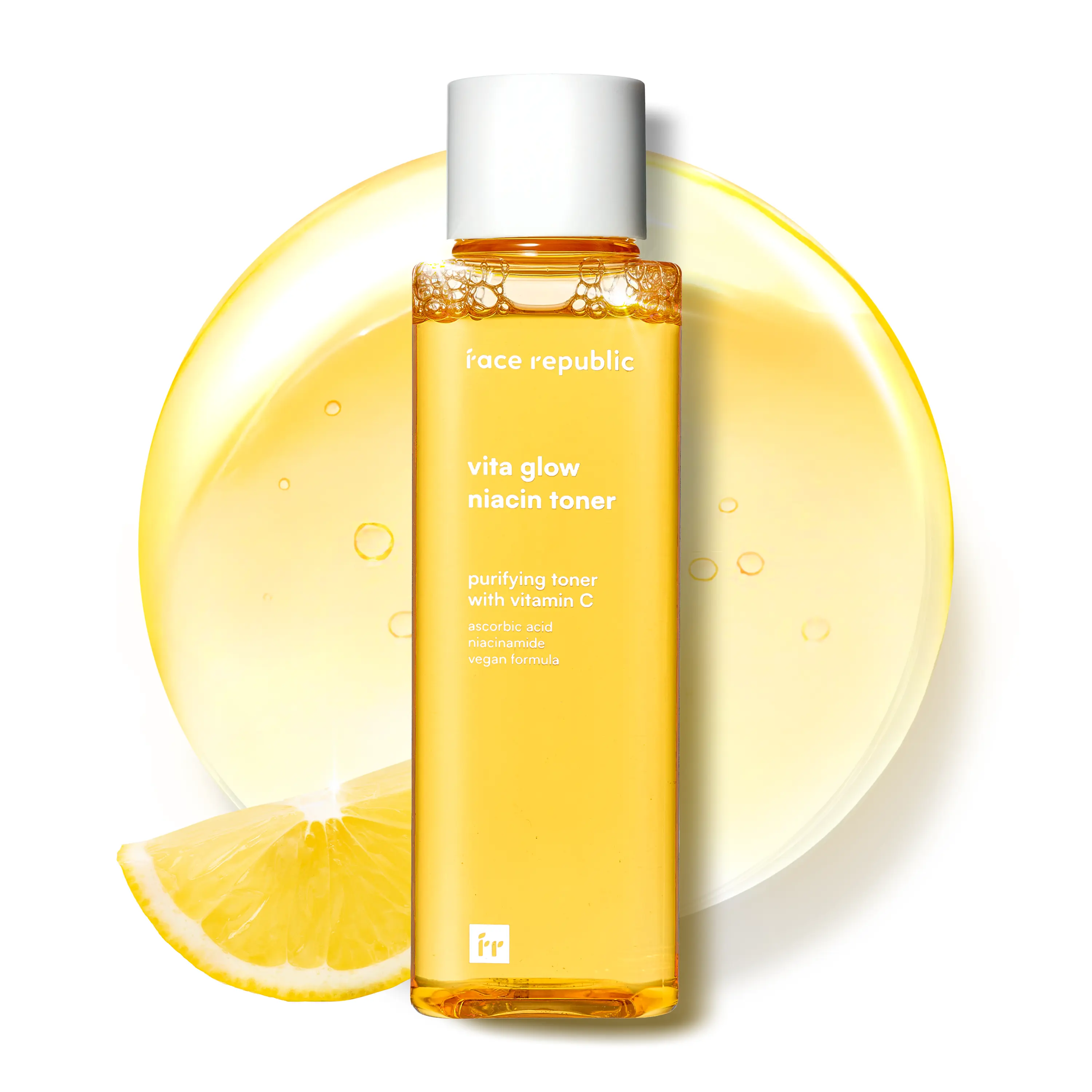 [Official Face Republic Partner] Vita Glow Niacin Toner 160ml 5.41 fl oz | Vitamin Complex | Vitalizing & Purifying | Radiant Glow for Dull Skin | 7 Hyaluronic Acids, Vitamin C, Niacinamide | Vegan Korean Skincare