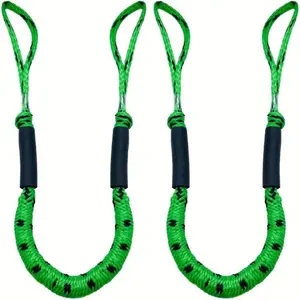 2 PACKS 4 Feet Bungee Shock Cords, Bungee Dock Lines Mooring Rope for Boat, PWC, Pontoon, Kayak, Canoe, Power Boat, Watercraft