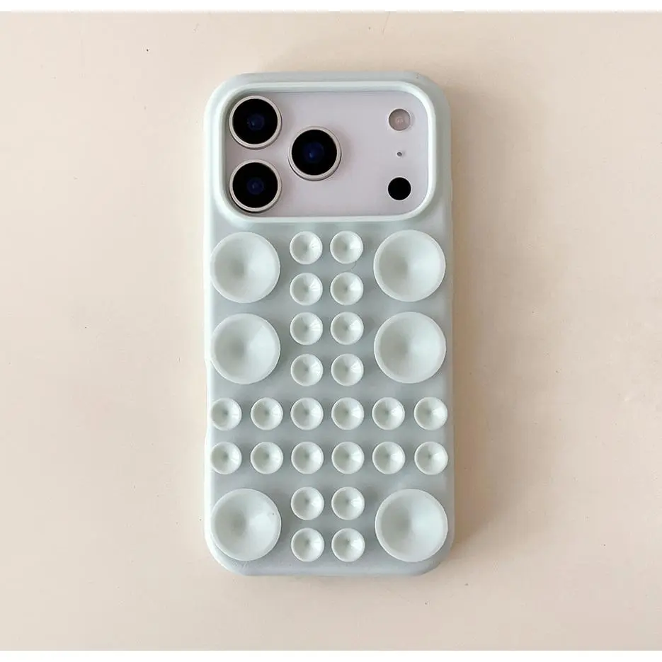Creative Silicone Suction Cup Octopus Selfie Case for iPhone 17 Pro Max, Protective Smartphone Casing, Handheld Accessory for Glass & Tile Attachment, Cover