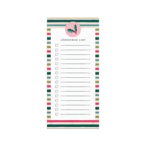 Stripe Christmas List Notepad (4.25″×9″ Magnetic)